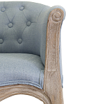 Кресло низкое в стиле прованс Louis French Armchair light blue flax варинант исполнения - 4 | Loft Concept в Волгограде