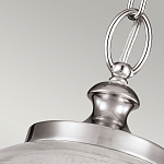 Подвесной светильник с прозрачным стеклянным плафоном в форме шара в современном стиле на цепи Feiss варинант исполнения - 4 | Loft Concept в Волгограде