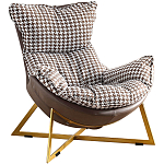 Кресло с принтом "гусиная лапка" PIED DE POULE Armchair варинант исполнения - 1 | Loft Concept в Волгограде