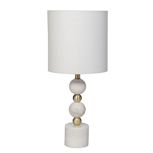 Лампа настольная с каркасом из мраморных шаров и белым абажуром Floor lamp Jewelry