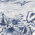 Обои ручная роспись Le Brésil Mer Bleue варинант исполнения - 2 | Loft Concept в Волгограде