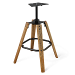 Барный стул со спинкой на 4-х коричневых ножках Бежевый Велюр Ava Charm варинант исполнения - 4 | Loft Concept в Волгограде