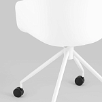 Офисное кресло из пластика с мягким сиденьем Eggshell Grey варинант исполнения - 8 | Loft Concept в Волгограде