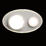 Бра овальной формы белого цвета с 2-мя лампами Lunar Pebbles варинант исполнения - 4 | Loft Concept в Волгограде