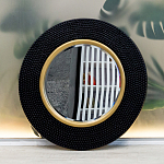 Зеркало в черной фактурной раме с золотым кантом Summon the Light варинант исполнения - 8 | Loft Concept в Волгограде