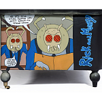 Кресло "Умный Умник" Rick and Morty graffiti chair натуральная кожа  варинант исполнения - 6 | Loft Concept в Волгограде
