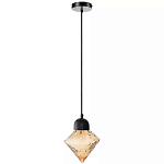Подвесной светильник с янтарным рельефным плафоном Lamp with Frozen Glass Effect варинант исполнения - 1 | Loft Concept в Волгограде