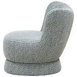 Дизайнерское мягкое кресло без подлокотников в голубой пестрой обивке Roux Armchair варинант исполнения - 4 | Loft Concept в Волгограде