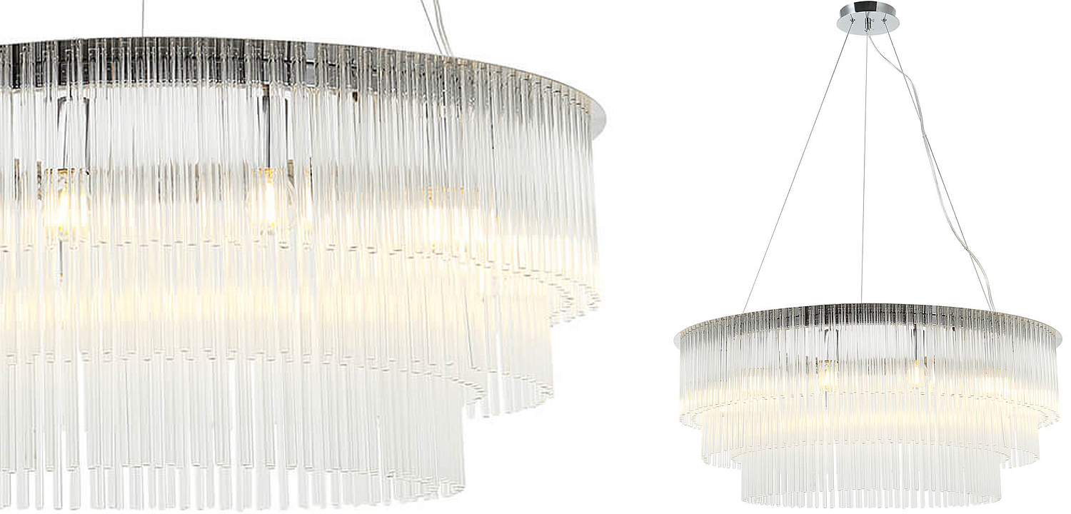 Люстра Harrison Chandelier chrome 12 lamp Люстра Harrison Chandelier chrome 12 lamp - Loft-Concept в Волгограде