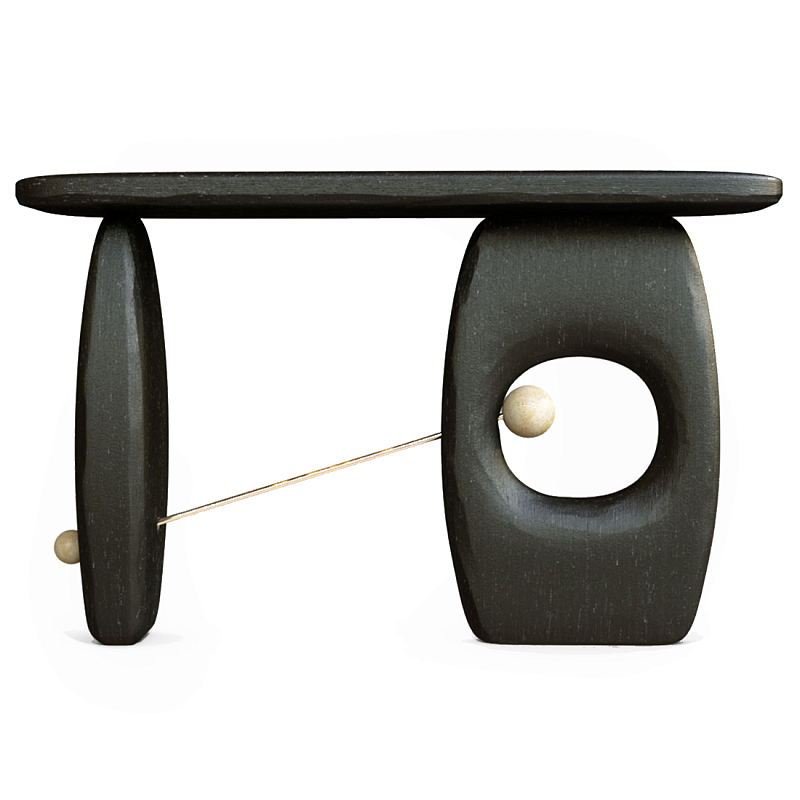 Консоль Lusitania Латунь Черный матовый в Волгограде | Loft Concept 