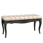 Банкетка из массива бука с бежевой обивкой из велюра Black Provence варинант исполнения - 1 | Loft Concept в Волгограде