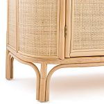 Длинный комод из ротанга с дверцами и ящиками Simone Rattan Chest of Drawers варинант исполнения - 7 | Loft Concept в Волгограде