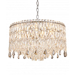 Люстра круглая с хрустальными подвесками на серебряном каркасе Roul Crystal Light варинант исполнения - 4 | Loft Concept в Волгограде