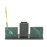 Настольный письменный набор из змеевика с визитницами и ручкой Successful Leader варинант исполнения - 3 | Loft Concept в Волгограде