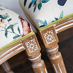 Стул из массива бука бежевый с изображением птиц и цветов Beige Green Chinoiserie Birds Garden Chair варинант исполнения - 4 | Loft Concept в Волгограде