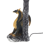 Настольная лампа Дракон Dragon Black Gold Table Lamp Синий Абажур варинант исполнения - 2 | Loft Concept в Волгограде