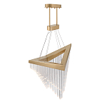 Люстра золотого цвета в форме галочки с каскадом длинных прозрачных трубок Eurofase варинант исполнения - 5 | Loft Concept в Волгограде