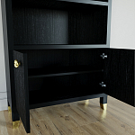 Книжный Стеллаж Elsa Dreams Black с задней стенкой варинант исполнения - 3 | Loft Concept в Волгограде