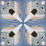 Плитка дизайнерская с узором Маска варинант исполнения - 1 | Loft Concept в Волгограде