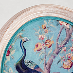 Стул из массива бука с изображением птиц и цветов Turquoise Beige Chinoiserie Garden Chair варинант исполнения - 3 | Loft Concept в Волгограде