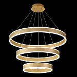 Люстра подвесная светодиодная с тремя золотистыми кольцами Ring Horizontal варинант исполнения - 2 | Loft Concept в Волгограде