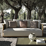 Дизайнерский уличный диван из массива дерева с плетеной спинкой PALINFRASCA Sofa варинант исполнения - 22 | Loft Concept в Волгограде