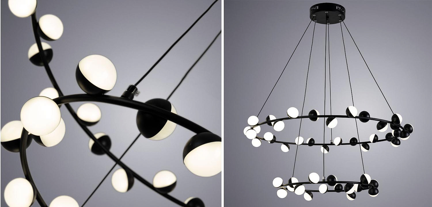 Люстра Vilelme Chandelier black double Люстра Vilelme Chandelier black double - Loft-Concept в Волгограде