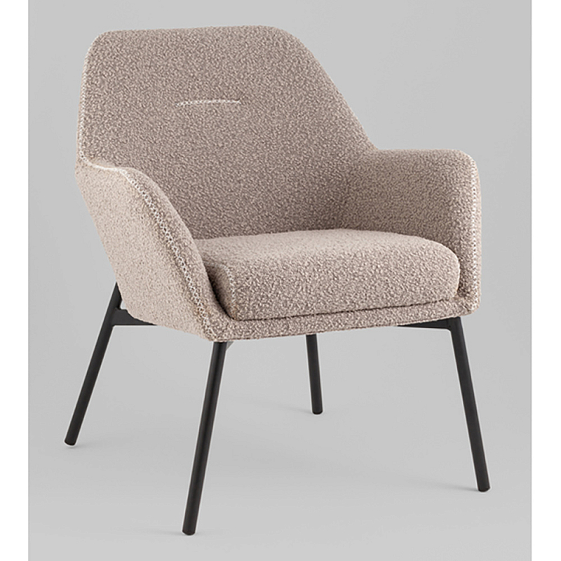 Кресло лаунж Joaquin серый Капучино  Черный в Волгограде | Loft Concept 