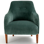 Кресло велюровое темно-зеленого цвета Diaspro Green Armchair варинант исполнения - 2 | Loft Concept в Волгограде