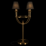 Настольная лампа на металлическом основании бронзового цвета с 4-мя черными конусовидными абажурами Dignity варинант исполнения - 2 | Loft Concept в Волгограде