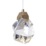 Подвесной светильник с хрустальным плафоном Esme Crystal Gold Hanging lamp варинант исполнения - 1 | Loft Concept в Волгограде