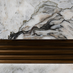 Тумба под телевизор с мраморной столешницей Uniqueness Marble варинант исполнения - 4 | Loft Concept в Волгограде