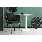 Стул мягкий с декором в виде плетеных лент на спинке и подлокотниках Semicircular Chair Decorated with Ribbons варинант исполнения - 5 | Loft Concept в Волгограде