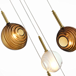 Люстра светодиодная с сферическими стеклянными плафонами Splatter варинант исполнения - 4 | Loft Concept в Волгограде