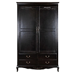 Шкаф черный с двумя дверцами и 4-мя ящиками Vintage  варинант исполнения - 1 | Loft Concept в Волгограде