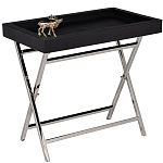 Стол сервировочный кожаный с декором в виде золотистой фигуркой лося Embodiment of Style варинант исполнения - 1 | Loft Concept в Волгограде