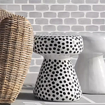 Дизайнерский журнальный стол белый в чёрный горох Gefan варинант исполнения - 1 | Loft Concept в Волгограде