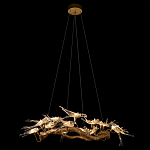 Люстра подвесная с прозрачными стеклянными птичками на ветвях Диаметр 100 см Serip Voa варинант исполнения - 3 | Loft Concept в Волгограде