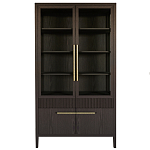 Витрина Primo со стеклянными фасадами и буфетом шпон Темный орех варинант исполнения - 1 | Loft Concept в Волгограде