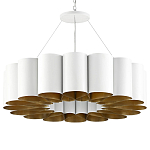 Люстра круглая фактурная в сочетании белого и золотого цвета Wide Stripes of Ribbon варинант исполнения - 4 | Loft Concept в Волгограде