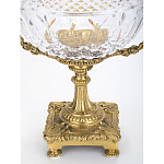 Чаша из рельефного стекла прозрачного цвета на бронзовой подставке Eden Garden варинант исполнения - 3 | Loft Concept в Волгограде