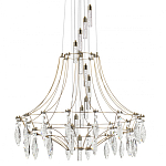 Люстра подвесная из металла с хрустальными прозрачными подвесками Quasar 81 варинант исполнения - 1 | Loft Concept в Волгограде