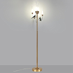 Торшер с 2-мя фигурками птиц на изогнутых прозрачных трубках Ganthea варинант исполнения - 2 | Loft Concept в Волгограде