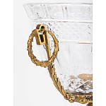 Чаша из рельефного стекла прозрачного цвета на бронзовой подставке Eden Garden варинант исполнения - 2 | Loft Concept в Волгограде