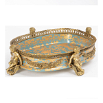 Чаша с орнаментом на ножках в виде бронзовых ангелов Eden Garden варинант исполнения - 2 | Loft Concept в Волгограде