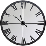 Часы настенные зеркальные с чёрным металлическим циферблатом Mirror Tower Clock варинант исполнения - 1 | Loft Concept в Волгограде