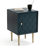 Тумба с одной дверцей Scale Ornament Blue Nightstand варинант исполнения - 1 | Loft Concept в Волгограде