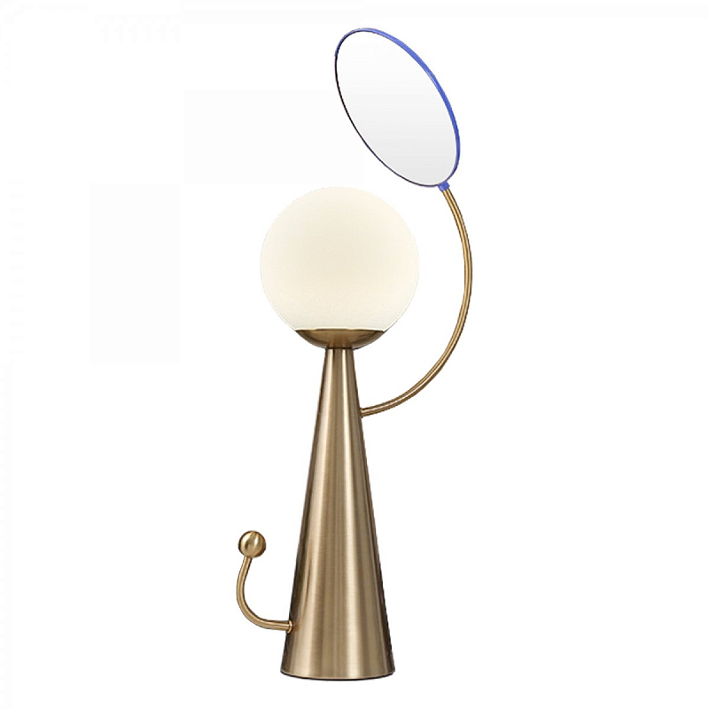 Настольная лампа SACHI SACHA TABLE LAMP Brass Белый Латунь Синий Настольная лампа SACHI SACHA TABLE LAMP Brass Белый Латунь Синий в Волгограде | Loft Concept