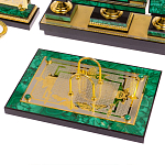 Настольный письменный набор из малахита с декором в виде лошади Leader Organizer варинант исполнения - 3 | Loft Concept в Волгограде