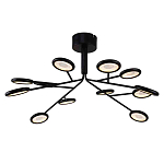 Люстра черного цвета с 12-ю круглыми плафонами Bendik Lighting варинант исполнения - 2 | Loft Concept в Волгограде